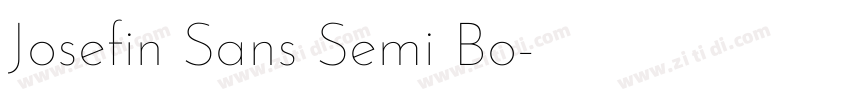 Josefin Sans Semi Bo字体转换